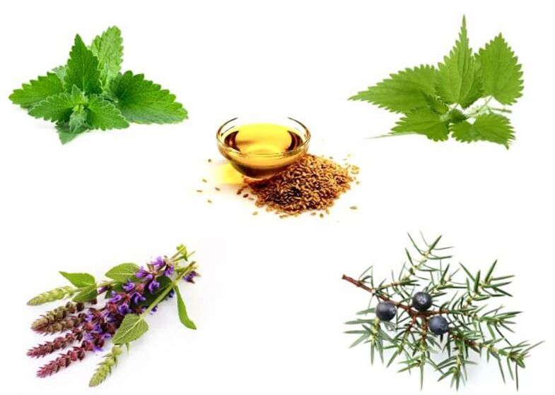 Peppermint, nettle, thyme, juniper and linen oil