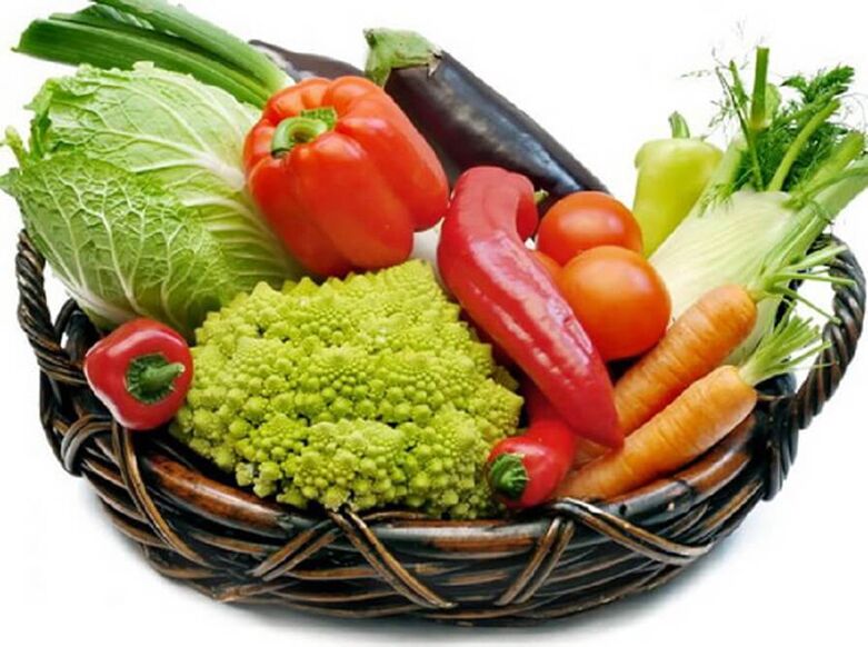 Vegetables in a basket